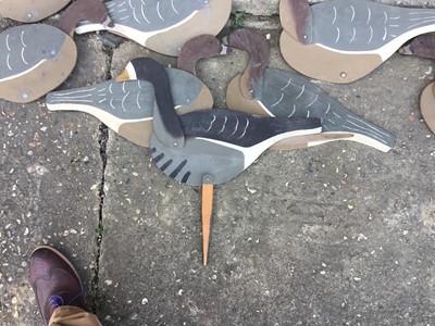 Lot 294 - Lot painted wood goose decoys