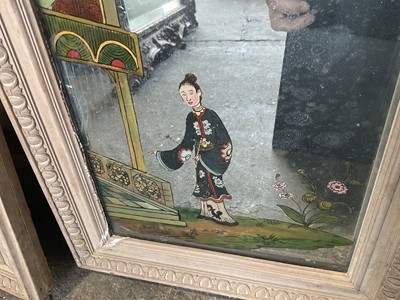 Lot 323 - Pair of Chinoiserie painted mirrors