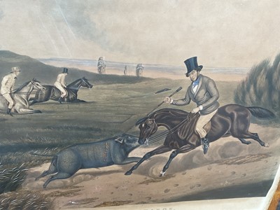 Lot 330 - Unusual early 19th century aquatint - Hog hunting