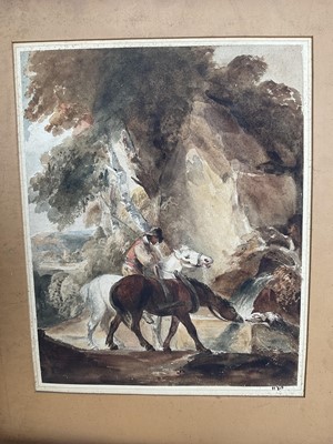 Lot 347 - After Thomas Gainsborough watercolour, watering horses