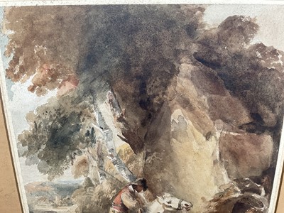 Lot 347 - After Thomas Gainsborough watercolour, watering horses