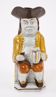 Lot 6 - Prattware Toby jug, circa 1800
