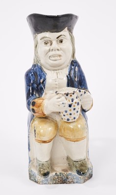 Lot 7 - Prattware Toby jug, circa 1800