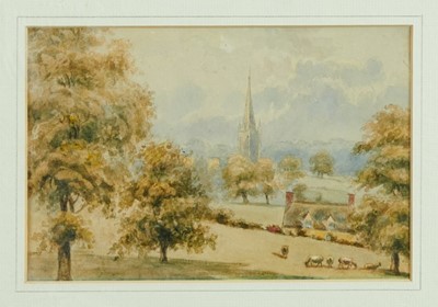 Lot 1257 - Thomas Churchyard (1798-1865) watercolour - St Johns Woodbridge