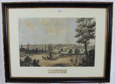 Lot 1147 - Set of four Panoramic views of Ipswich