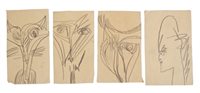 Lot 1114 - *Robert Colquhoun (1914 - 1962), four pencil...