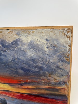 Lot 1167 - Manner of John Constable (1776-1837), oil on board, sunset cloud study