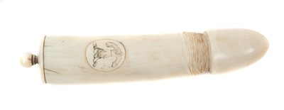 Lot 718 - Extraordinary and impressive 19th century carved ivory phallus