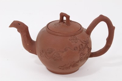 Lot 155 - A Staffordshire redware miniature teapot and cover, circa 1760