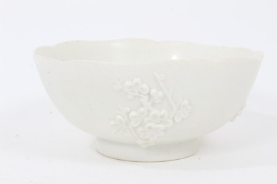 Lot 96 - A Bow round bowl, applied with prunus, circa 1754-55