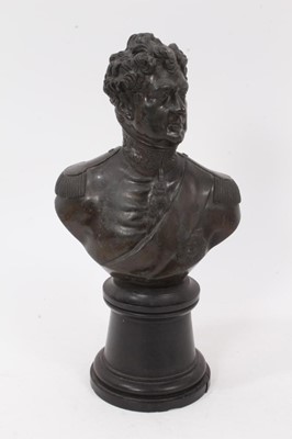 Lot 846 - A 19th century bronze bust of George IV