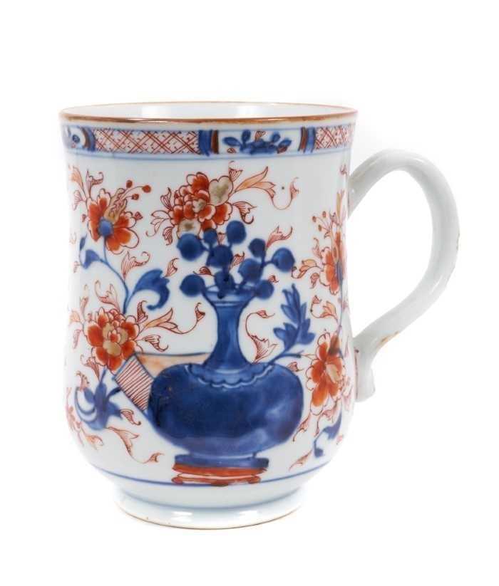 Lot 97 - A Chinese Imari large baluster shaped mug, circa 1750