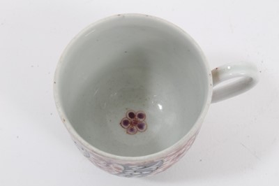 Lot 99 - A Worcester Queen Charlotte pattern coffee cup, circa 1758