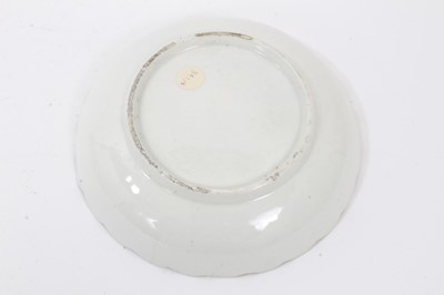 Lot 184 - A Worcester fluted tea bowl and saucer, printed with ruins, circa 1770