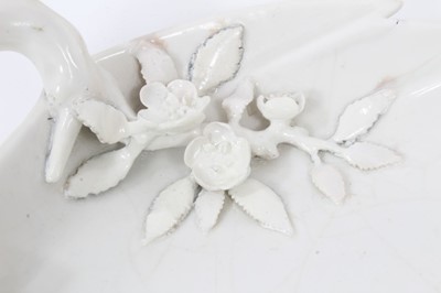 Lot 109 - A Chelsea leaf shaped dish, in the white, circa 1755