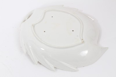 Lot 109 - A Chelsea leaf shaped dish, in the white, circa 1755