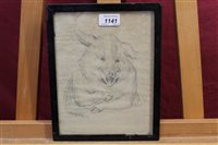 Lot 1141 - Louis Wain (1860 - 1939), pencil sketch - a...