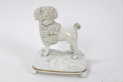 Lot 176 - A Staffordshire porcelain model of a poodle, circa 1840