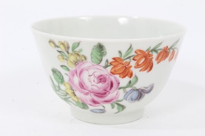 Lot 119 - A Worcester tea bowl  painted in Rogers style, circa 1758