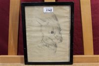 Lot 1142 - Louis Wain (1860 - 1939), pencil sketch - a...