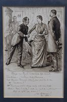 Lot 1143 - Georges Du Maurier (1834 - 1896), pen and ink...