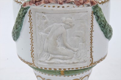Lot 128 - A Hochst urn shaped vase, circa 1780