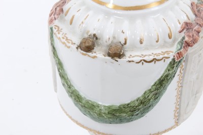Lot 128 - A Hochst urn shaped vase, circa 1780