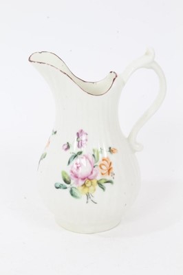Lot 129 - A Derby fluted baluster shaped milk jug, circa 1760