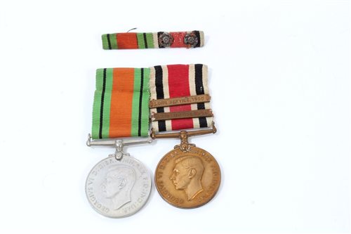 Lot 521 - Second World War Defence medal, together with...