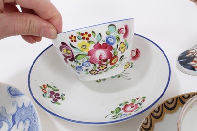 Lot 195 - A 'Factory Z' tea bowl and saucer, with silver lustre, and other items