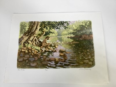 Lot 1202 - Ewan Cameron (b.1962) group of signed prints - 'The White Cat', numbered 18/20, 11.5cm x 10cm, 'The Street', 3/35, 30cm x 23cm, 'The Cart', 7/75, 27 x 21cm, 'The Courtyard', 9/75, 27cm x 21cm, 'Mar...