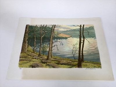 Lot 1202 - Ewan Cameron (b.1962) group of signed prints - 'The White Cat', numbered 18/20, 11.5cm x 10cm, 'The Street', 3/35, 30cm x 23cm, 'The Cart', 7/75, 27 x 21cm, 'The Courtyard', 9/75, 27cm x 21cm, 'Mar...