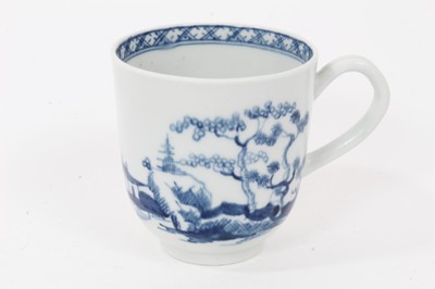 Lot 169 - A Worcester blue and white coffee cup, with the Cannonball pattern, circa 1765
