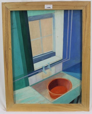 Lot 1185 - *Joyce Pallot oil on board - Kitchen Sink, in glazed frame