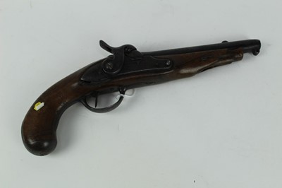 Lot 907 - 19th century Continental percussion military pistol