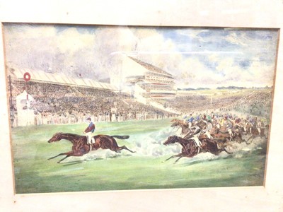 Lot 483 - Collection of eight early to mid 19th century racing and horse engravings and prints, each in glazed frame (8)