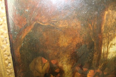 Lot 1201 - Circle of Adriaen Van Ostade (1610-1685) oil on panel - figures around a fire