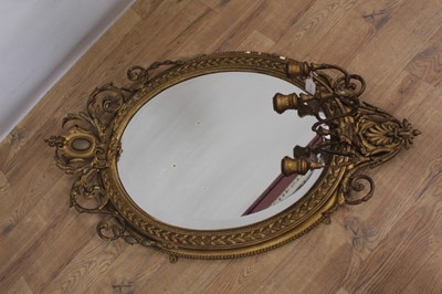 Lot 1499 - Victorian oval gilt girondale mirror