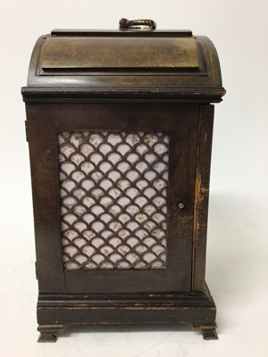 Lot 667 - 1930s Georgian-style Elliot bracket clock with Westminister chimes in mahogany case with gilt and silvered dial 35 cm  high