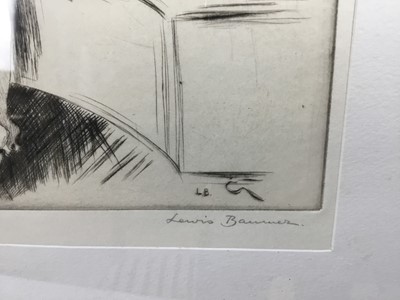 Lot 60 - Lewis Baumer (1870-1963), pencil signed etching - ‘The Little Columbine’, ex RA 1921, 18cm x 21cm in glazed frame