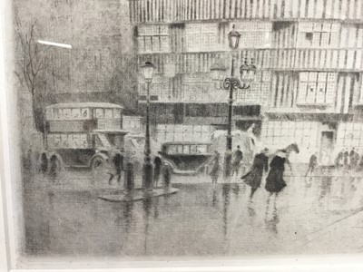 Lot 58 - Early 20th century etching - High Holborn London, 34cm x 24cm in glazed frame