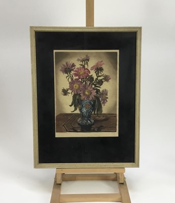 Lot 54 - Hugo Noske (Austrian, 1886-1960), pencil signed colour woodblock, 26cm x 33cm in glazed frame