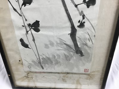 Lot 116 - Pen and wash Chinese landscape, 44cm x 67cm together with another