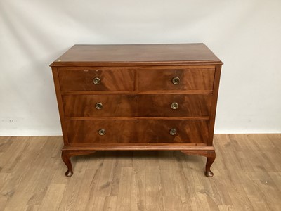 Lot 1076 - Early 20th century mahogany chest, together with a double bed