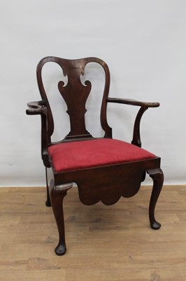 Lot 1023 - George I red walnut elbow chair