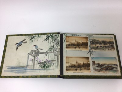 Lot 1511 - Chinese photograph and postcard black lacquer album, circa 1920s
