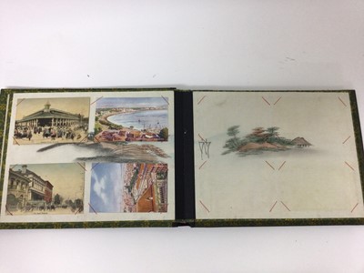 Lot 1511 - Chinese photograph and postcard black lacquer album, circa 1920s