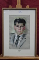 Lot 1174 - Joseph Robinson (1910 - 1986), pastel portrait...