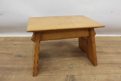 Lot 1509 - Solid satinwood stool in the arts and crafts style