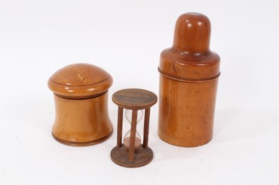 Lot 713 - Two 19th century fruitwood containers